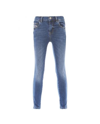 Girls D-SLANDY-HIGH-J Mid- Blue Denim