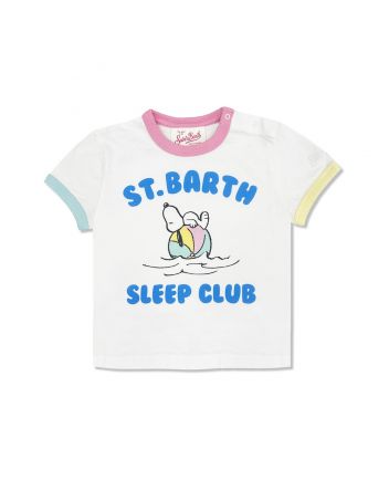 Girls White Snoopy-Print T-Shirt