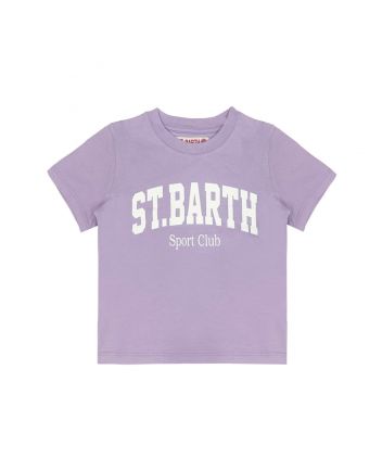Girls Purple Logo-Print T-Shirt