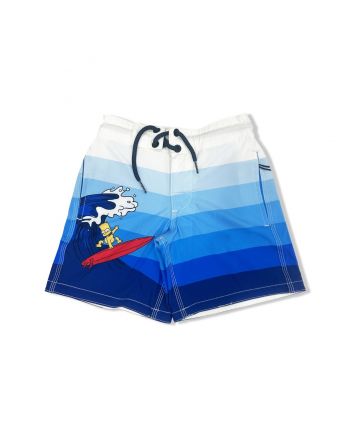 Boys Blue Bart Surf Stripes Shorts
