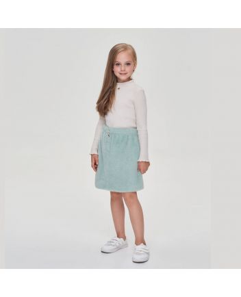 Faux Fur Skirt, mint