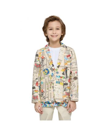 AOP Blazer, branded print