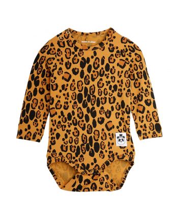 Baby Girls Brown Leopard Print Bodysuit