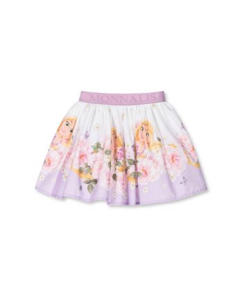 Girls Purple Cotton Disney Skirt