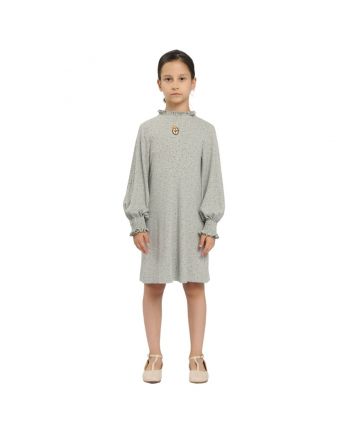 Floral Dress, grey melange