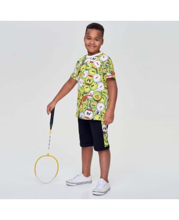 Footer Shorts, black and print