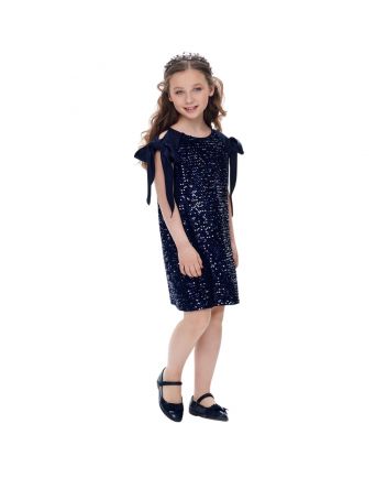 Sequins Coctail Dress, navy(128)