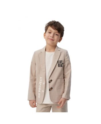 Decorated Smart Blazer- sandy