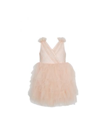 Multi-tiered Skirt Dress- champagne