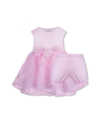 Smart Set (Mesh Decorated Dress and Shorts), soft pink