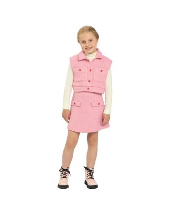 Jacket and skirt set, pink