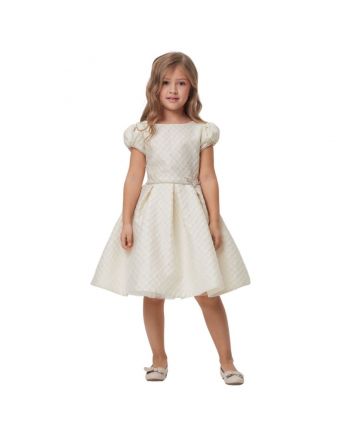 Quilted Creamy Dress, ecru