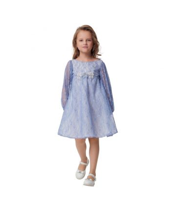 3D Decors Lace Smart Dress, blue