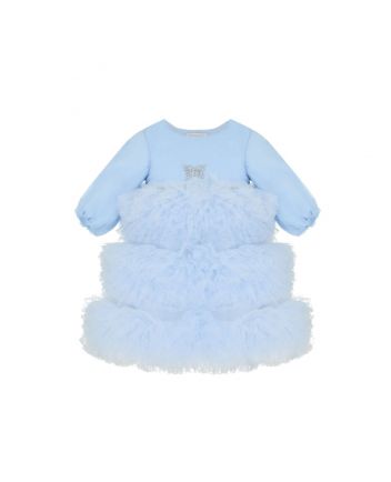 Fluffy Skirt Dress, blue