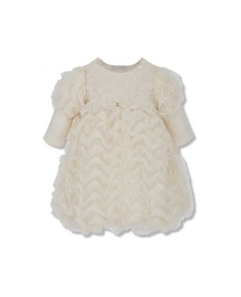 Flounces Smart Dress, creamy