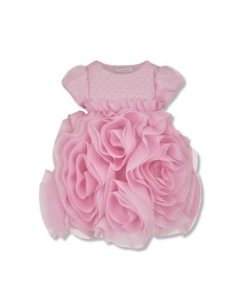 3D Flowers Skirt Dress, pink