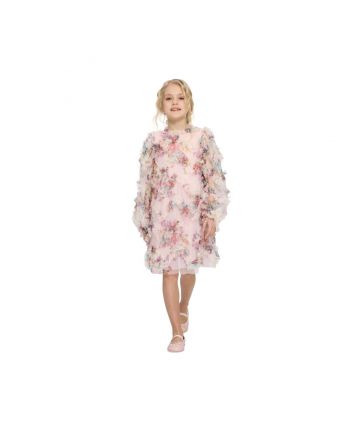 Textured dress, floral print