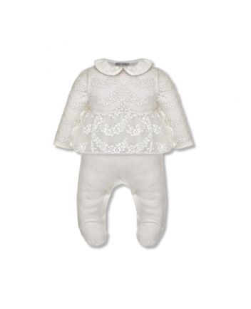 Smart Velour Overall, off white