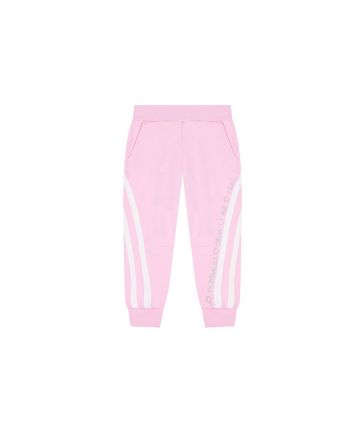 Girls Pink Logo Cotton Trouser