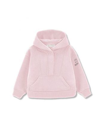 Girls Pink Rhinestone-Logo Hoodie