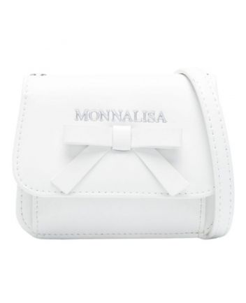 Girls White Bow-Detail Shoulder Bag ( 11cm )