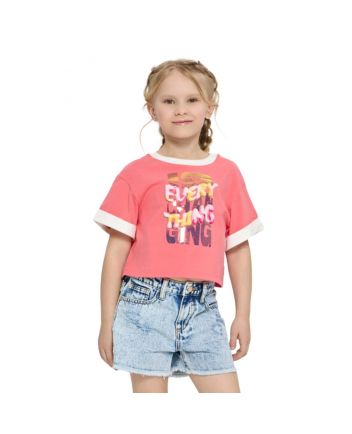 Girl Pink Graphic Printed T-Shirt
