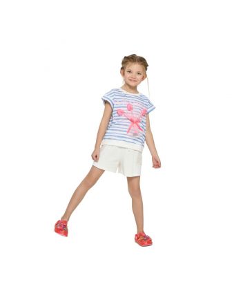 Striped T-Shirt, blue/ecru