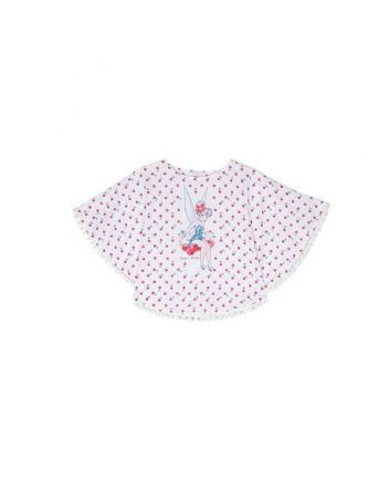 Girls Pink Disney Tinkerbell Cherry Print Top