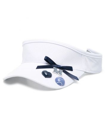 Girls White Honeycomb-Pattern Visor