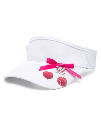 Girls White Honeycomb-Pattern Visor