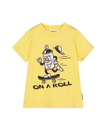 Boys Yellow Cotton T-Shirt