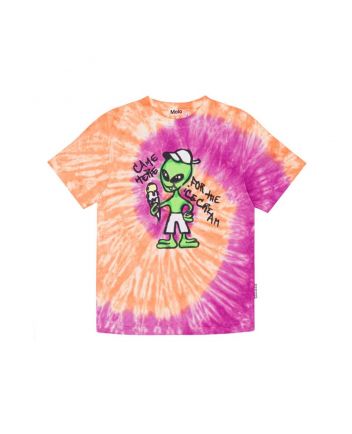 Boys Purple Alien Tourist Print T-Shirt
