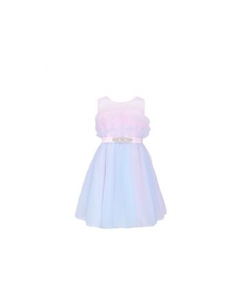 Dress tiffani on pink- pink/turquoise