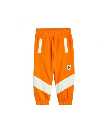 Kids Orange Fleece Stripe Trouser