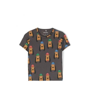 Grey Organic Cotton Hound Dog T-shirt