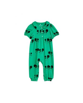 Baby Girls Green Ritzrats-Print Romper