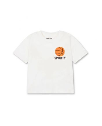 White Organic Cotton Basketball T-Shirt