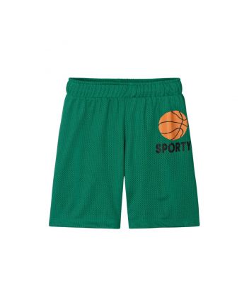 Boys Green Mesh Jersey Basketball Shorts