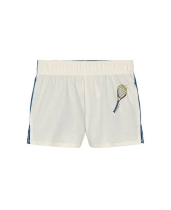 White & Blue Organic Cotton Shorts