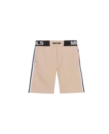Boys Beige Cotton Logo Shorts