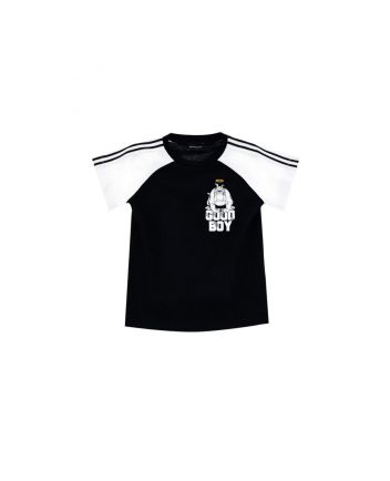 Boys Black Spike Two-Tone T-Shirt