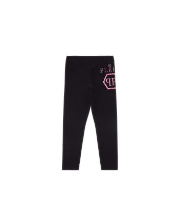Black Logo Print Leggings