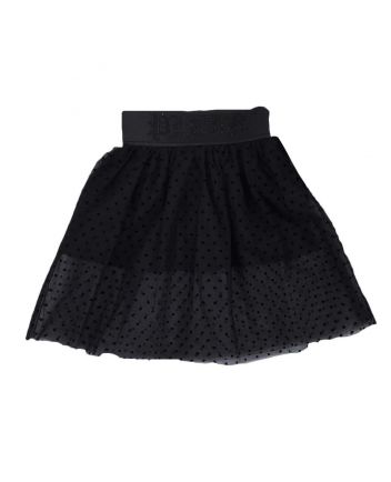 Black Dotted Philipp Plein Skirt