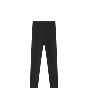 Girls Black Stretchy Cotton Blend Leggings