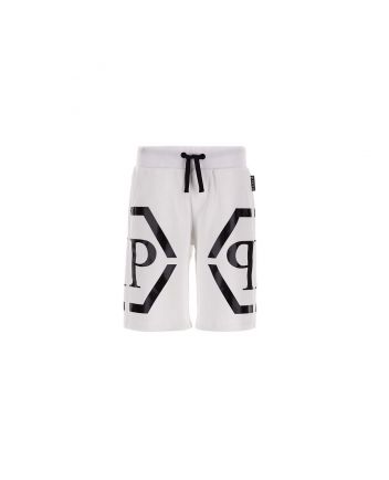 White Logo Bermuda Shorts