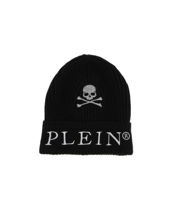 Boys Black Logo Print Hat