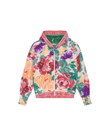 Girls Multi Hooded Motif Print Hooded Jacket