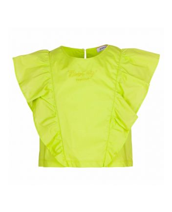 Green Ruffled Top