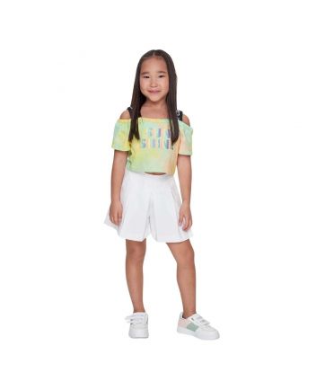 Pleated Shorts- Skirt, White