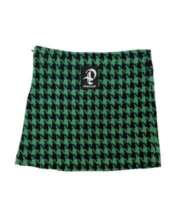 Green Wool Skirt With Logo